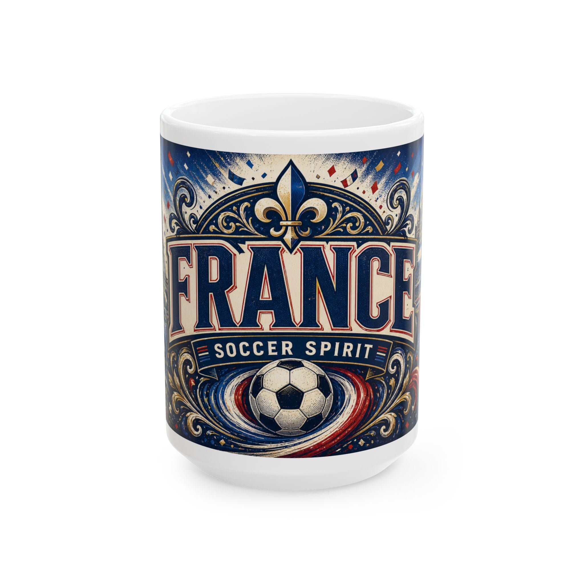 France Soccer Spirit Coffee Mug | Soccer Fan Gift | Ceramic 11oz 15oz Match Day Cup