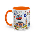 Istanbul Travel Mug | European City Souvenir Accent Coffee Mug | 11oz 15oz Ceramic Cup