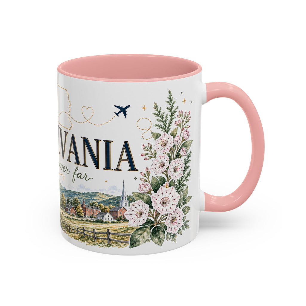 Pennsylvania Home State Mug | Moving Away Gift | Long Distance Friendship Coffee Cup | 11oz 15oz Accent Mug