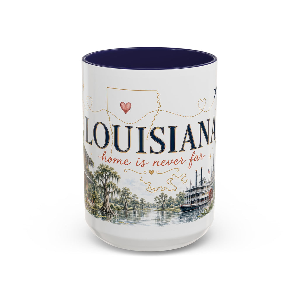 Louisiana Home State Mug | Moving Away Gift | Long Distance Friendship Coffee Cup | 11oz 15oz Accent Mug