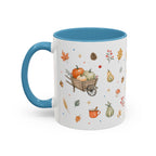 Thanksgiving Mug | Country Harvest Watercolor Gift | Pumpkin Scarecrow Accent Cup 11oz 15oz