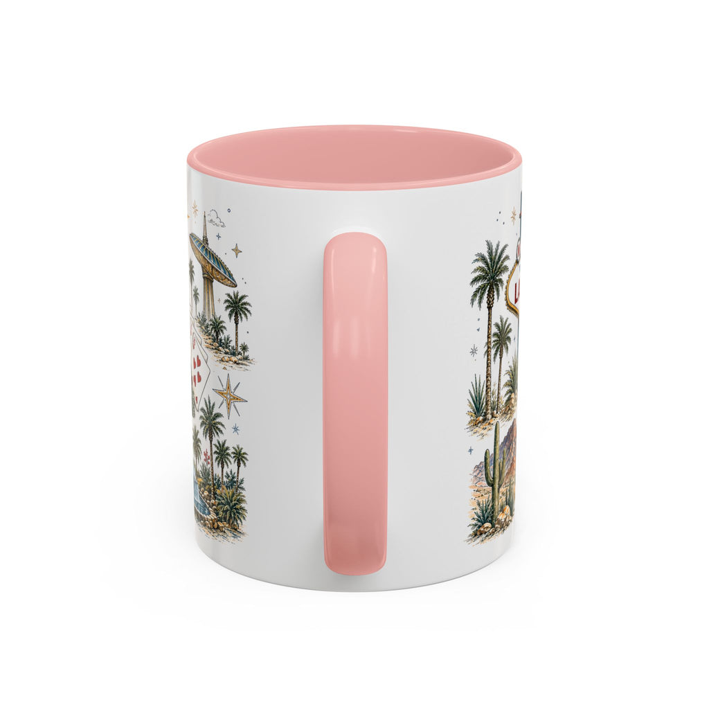 Las Vegas Coffee Mug | United States Travel Souvenir | Vintage Illustrated City Gift | 11 oz 15 oz Accent Mug