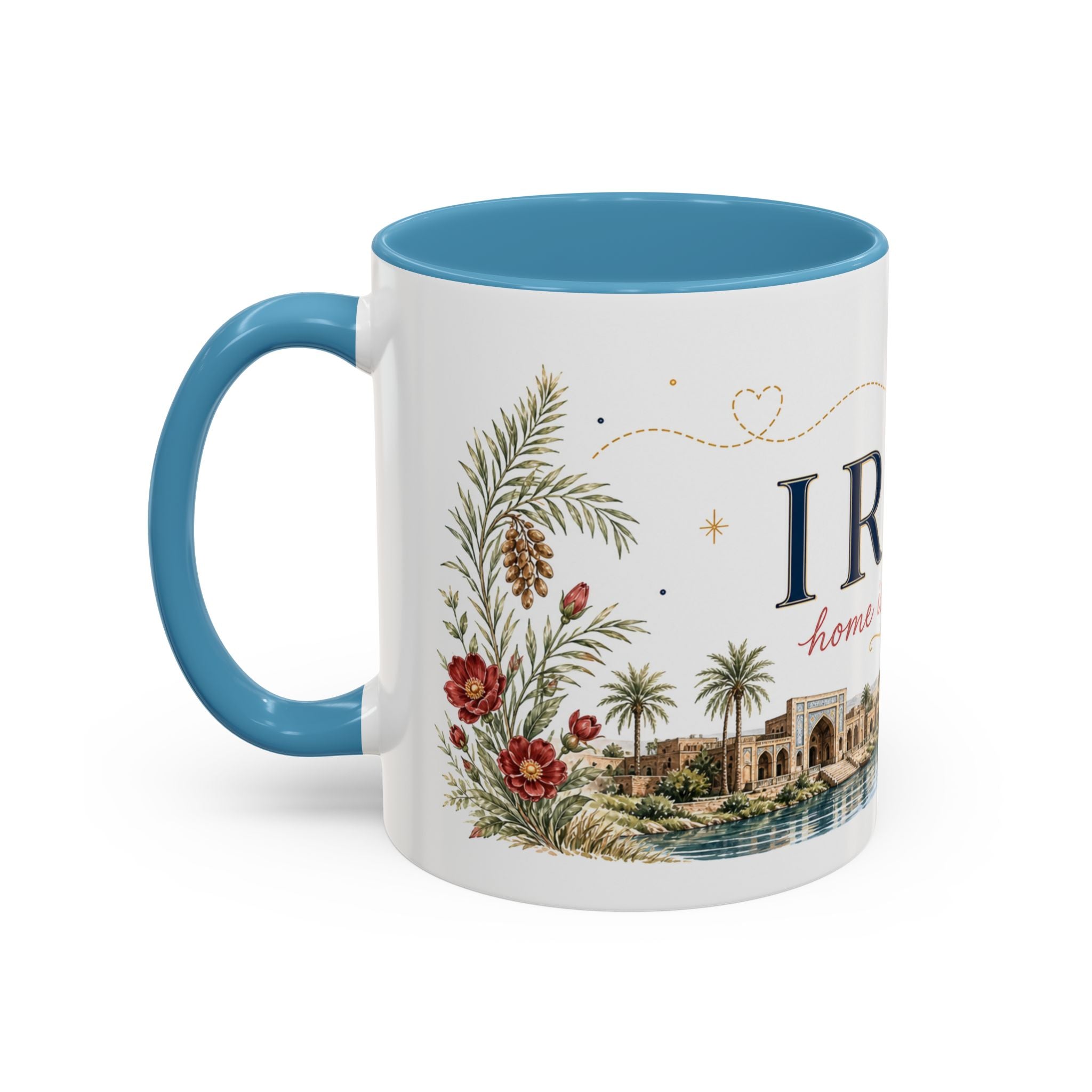 Iraq Home Country Mug | Moving Away Gift | Long Distance Friendship | 11 oz 15 oz Accent Mug