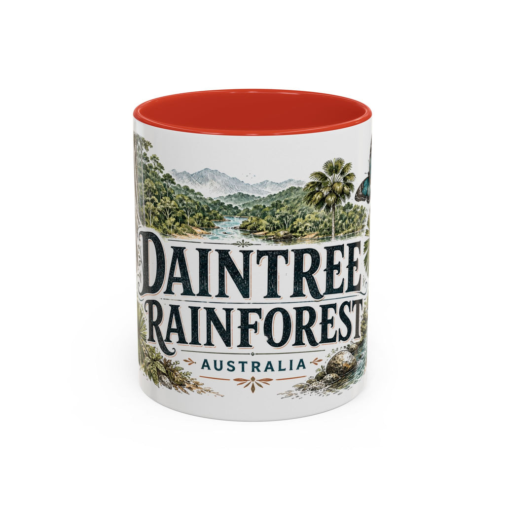 Daintree Rainforest Mug, Australia Travel Souvenir, Bucket List Gift, Accent Ceramic Coffee Mug 11oz 15oz