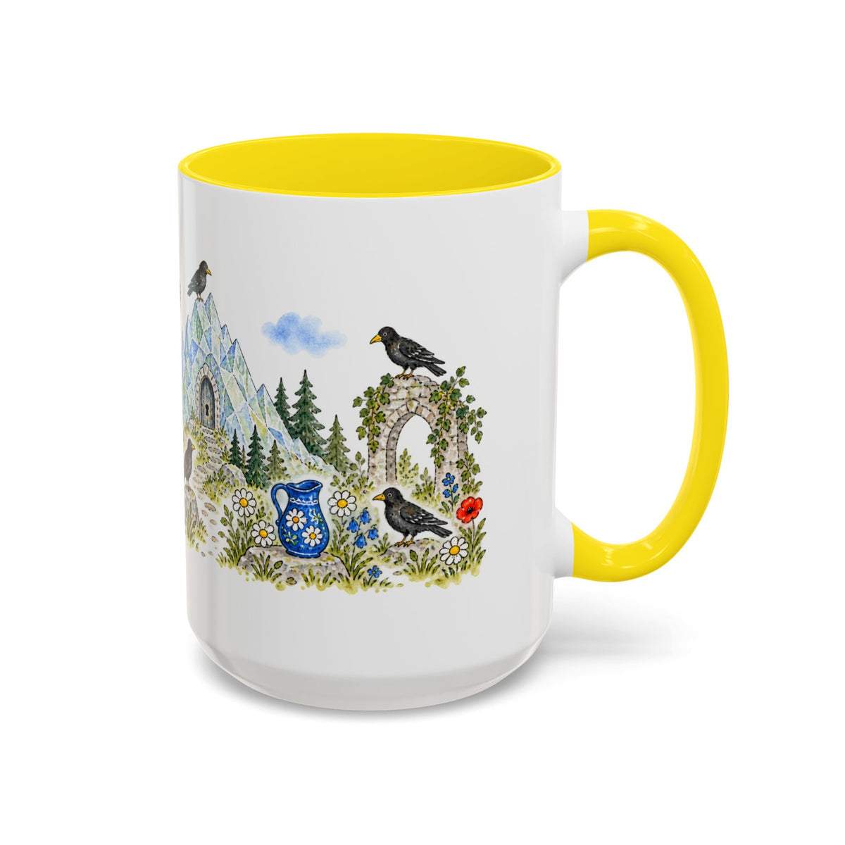 The Seven Ravens Mug | Storybook Fairy Tale Accent Coffee Mug | EveryLegend
