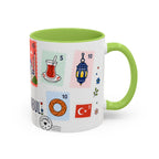 Istanbul Coffee Mug | Postage Stamp Collage Mug | Travel Souvenir Accent Cup 11oz 15oz