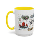 Hong Kong Coffee Mug | Asia Souvenir Travel Gift | Accent Color Ceramic 11oz 15oz
