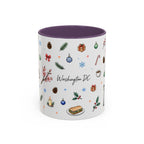 Washington DC Christmas Mug | Watercolor City Souvenir | Ceramic Coffee Cup 11oz 15oz