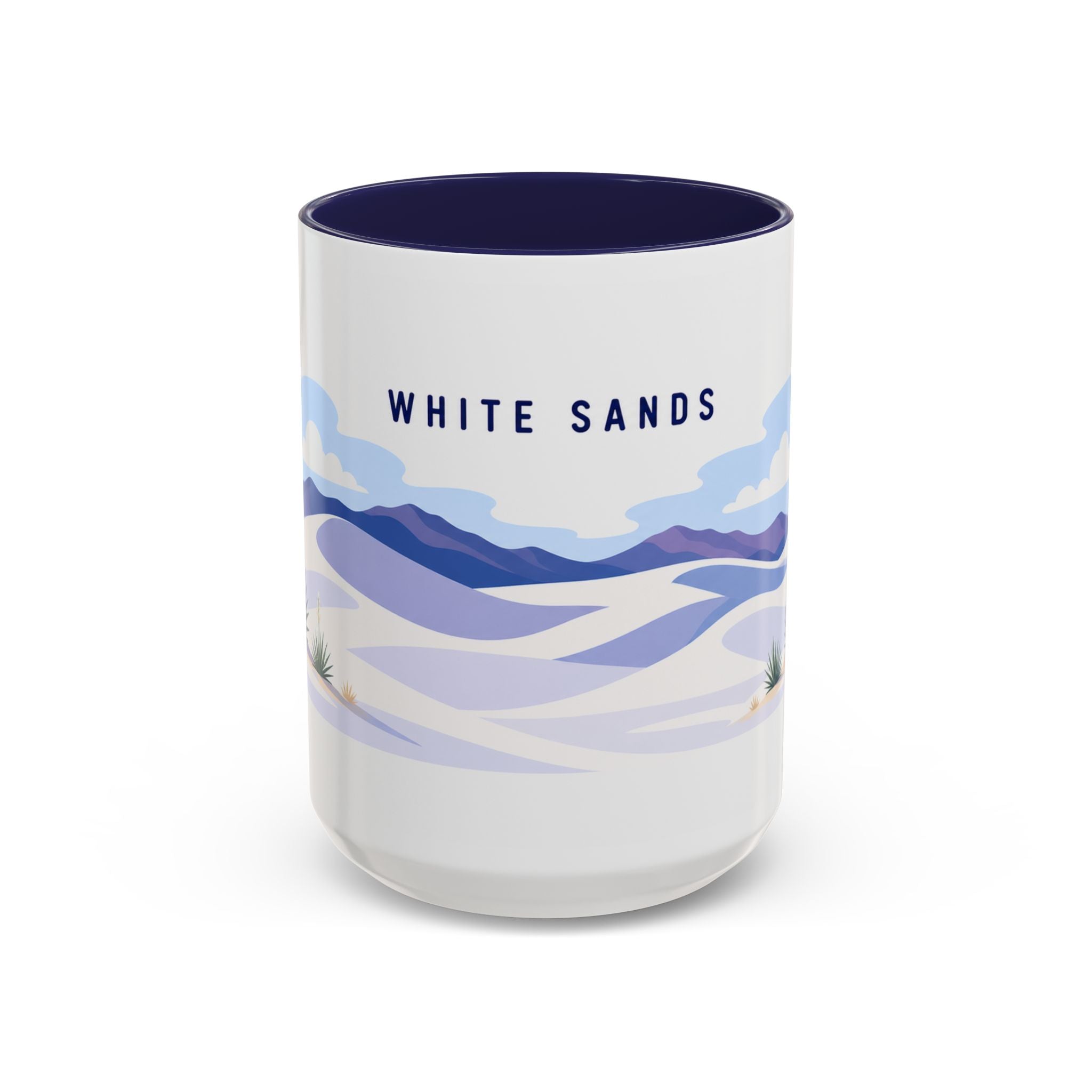 White Sands National Park Coffee Mug | Solid Color Block Park Souvenir | 11oz 15oz Accent Mug