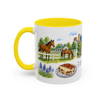 Lexington Illustrated Travel Mug | City Souvenir Accent Coffee Mug | 11oz 15oz Ceramic Cup
