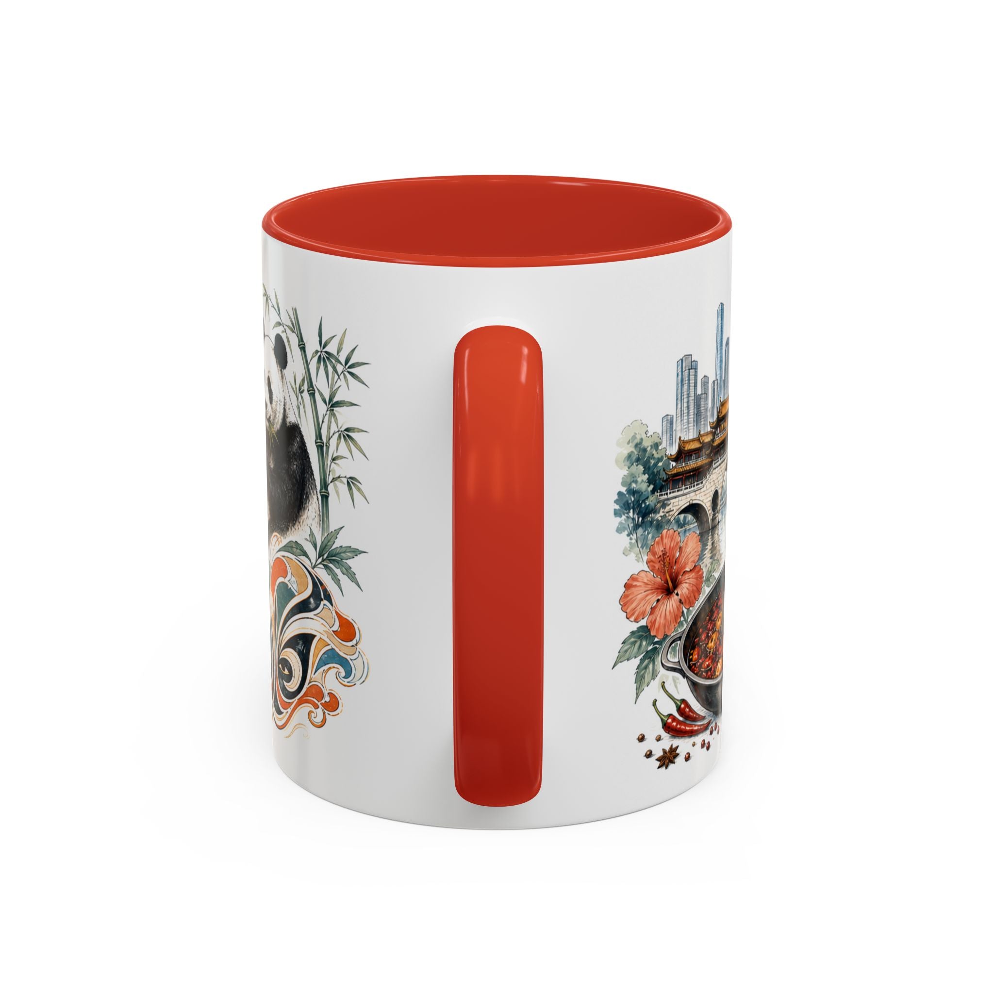 Chengdu Coffee Mug | China Travel Souvenir | Vintage Illustrated City Gift | 11 oz 15 oz Accent Mug