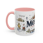 Moscow Coffee Mug | Russia Souvenir Travel Gift | Accent Color Ceramic 11oz 15oz