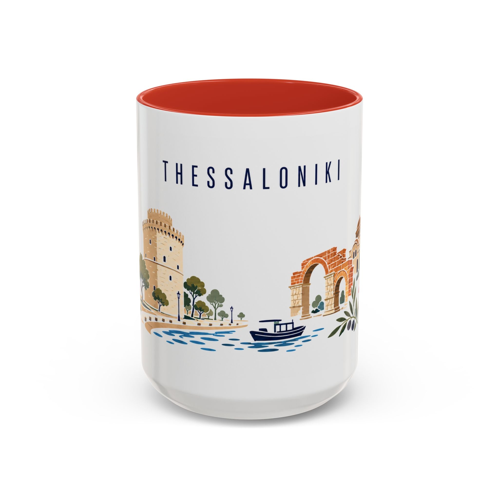 Thessaloniki Coffee Mug | Greece Travel Souvenir | Porcelain Decal City Gift | 11oz 15oz Accent Mug
