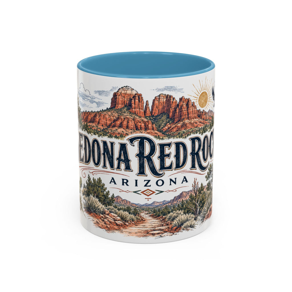 Sedona Red Rocks Mug, Arizona Travel Souvenir, Bucket List Gift, Accent Ceramic Coffee Mug 11oz 15oz