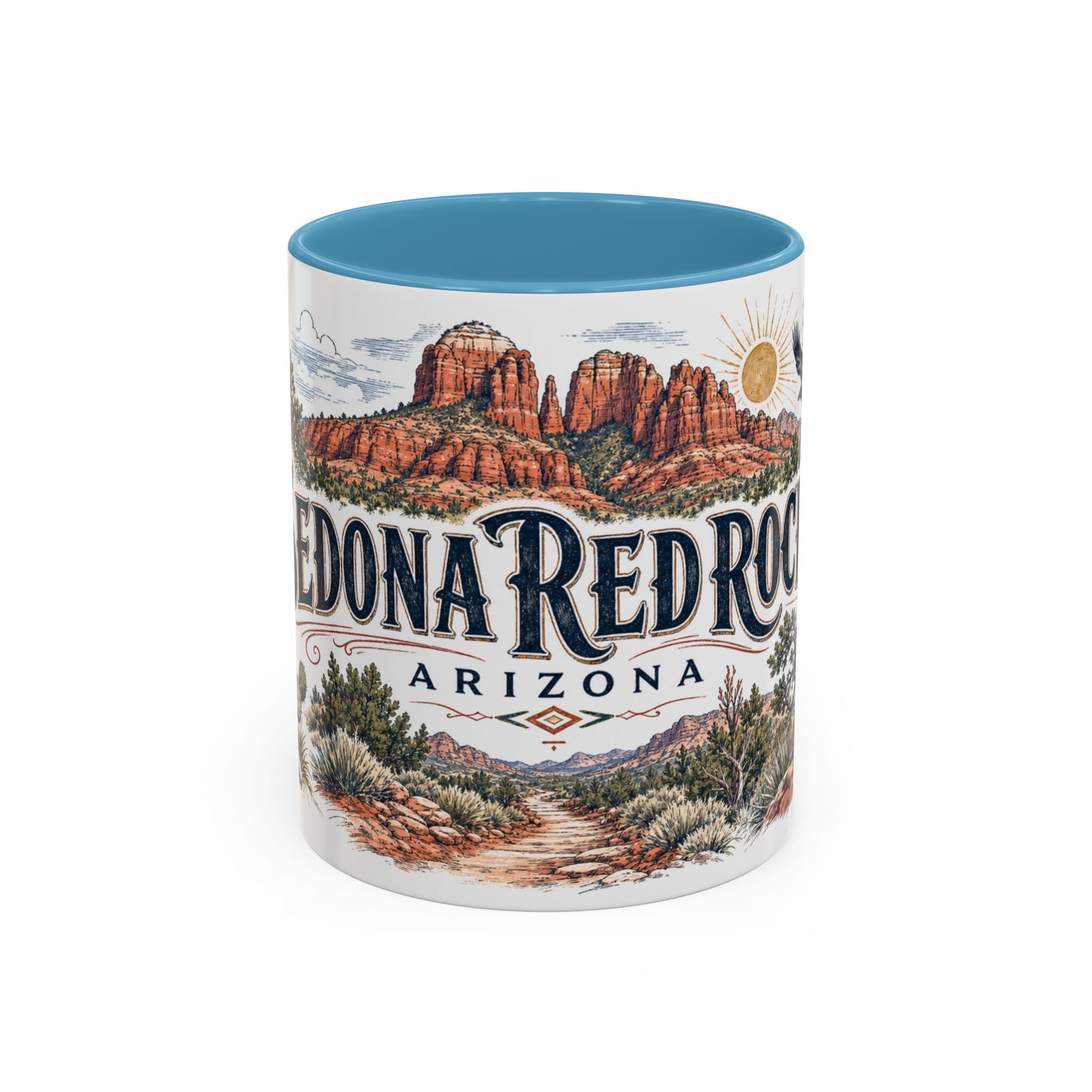 Sedona Red Rocks Mug, Arizona Travel Souvenir, Bucket List Gift, Accent Ceramic Coffee Mug 11oz 15oz