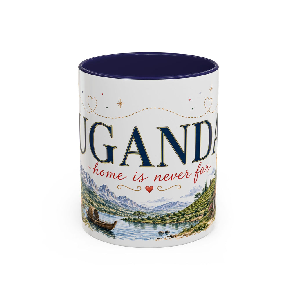 Uganda Home Country Mug | Moving Away Gift | Long Distance Friendship | 11 oz 15 oz Accent Mug