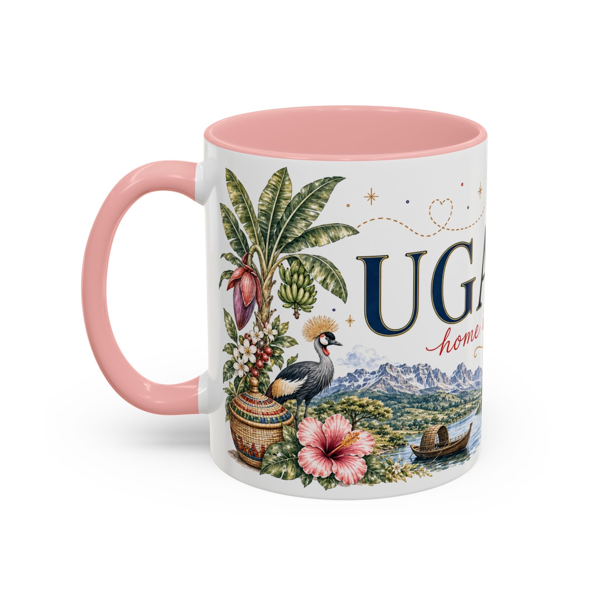 Uganda Home Country Mug | Moving Away Gift | Long Distance Friendship | 11 oz 15 oz Accent Mug