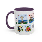 Rio de Janeiro Coffee Mug | Postage Stamp Collage Mug | Travel Souvenir Accent Cup 11oz 15oz