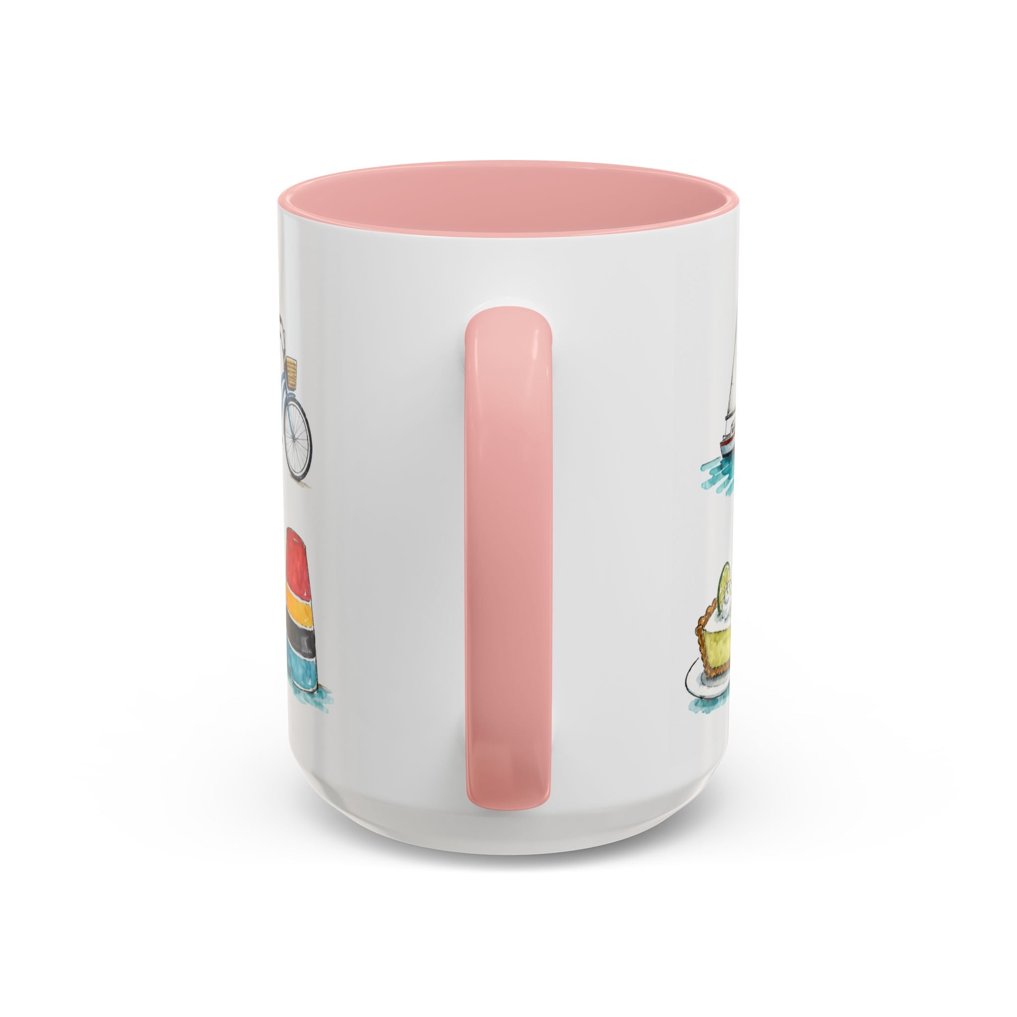 Key West Illustrated Travel Mug | City Souvenir Accent Coffee Mug | 11oz 15oz Ceramic Cup
