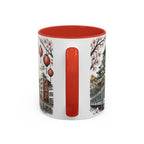 Osaka Coffee Mug | Japan Travel Souvenir | Vintage Illustrated City Gift | 11 oz 15 oz Accent Mug