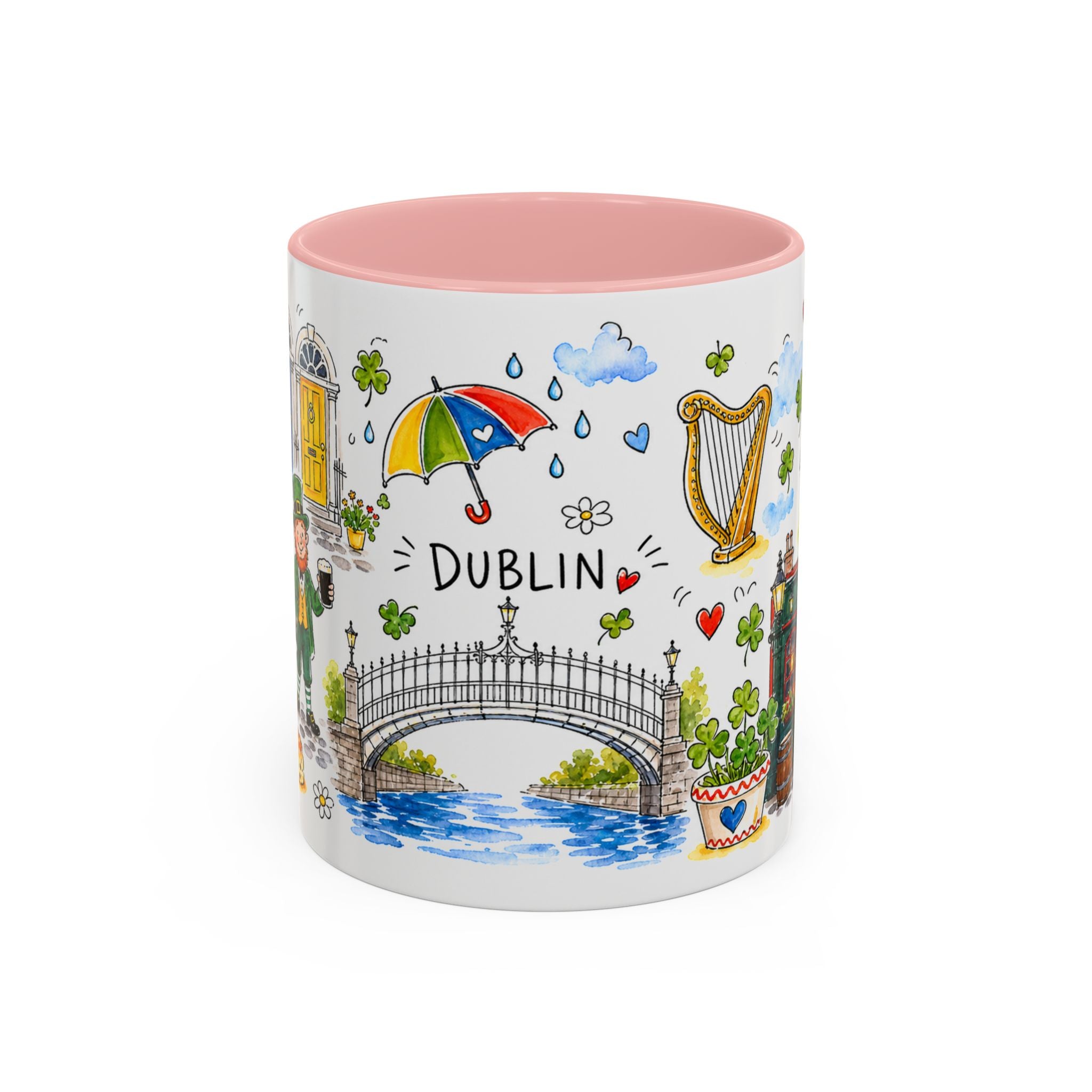 Dublin Travel Mug | European City Souvenir Accent Coffee Mug | 11oz 15oz Ceramic Cup