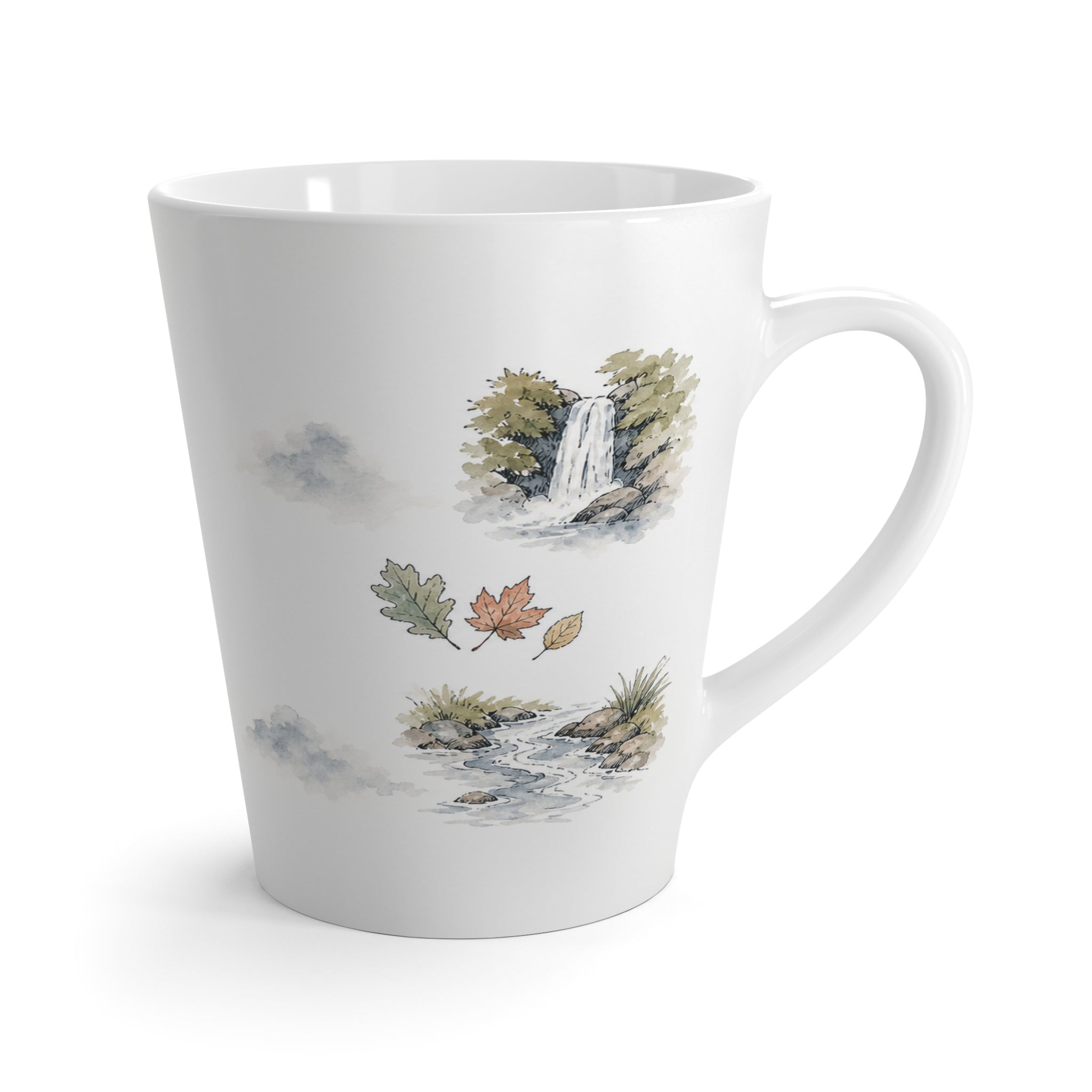 Shenandoah National Park Latte Mug | Pastel Watercolor Nature Coffee Cup | 12 oz Travel Souvenir Gift