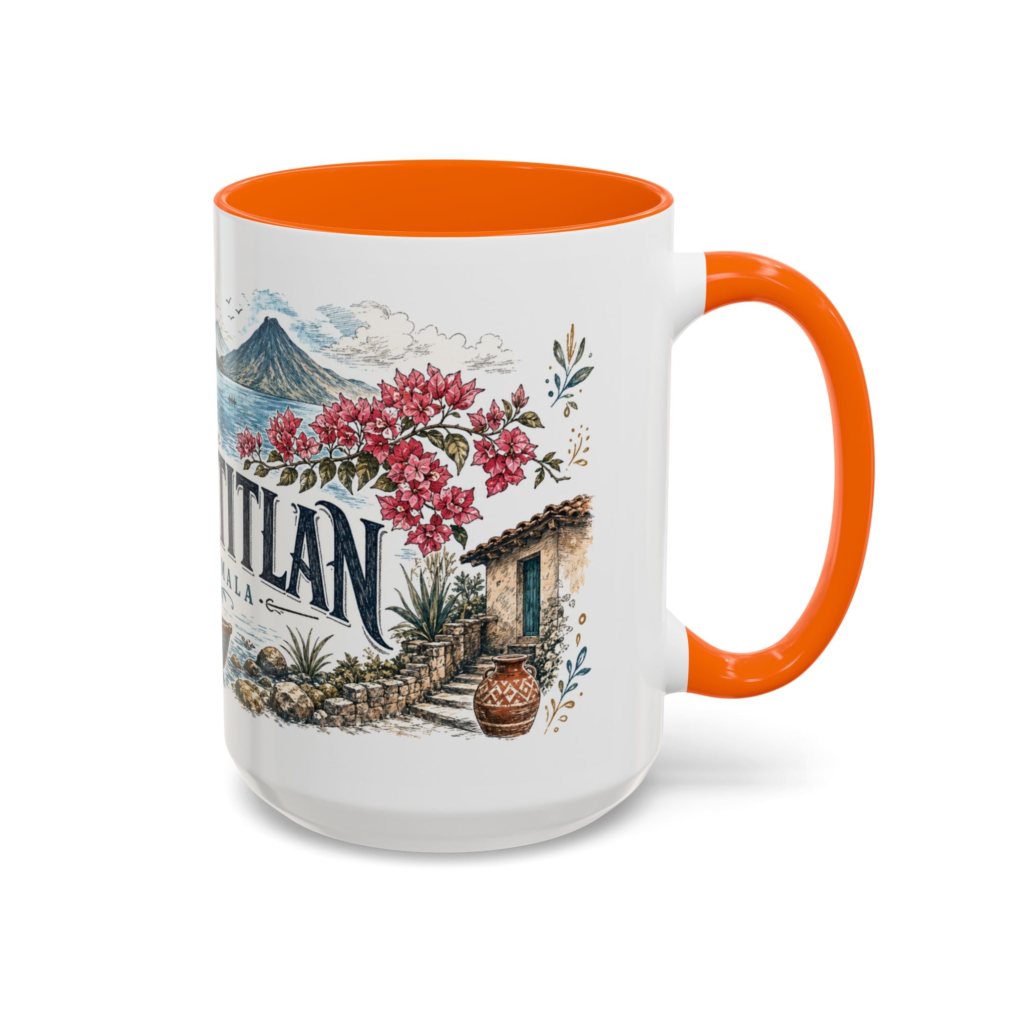 Lake Atitlan Mug, Guatemala Travel Souvenir, Bucket List Gift, Accent Ceramic Coffee Mug 11oz 15oz