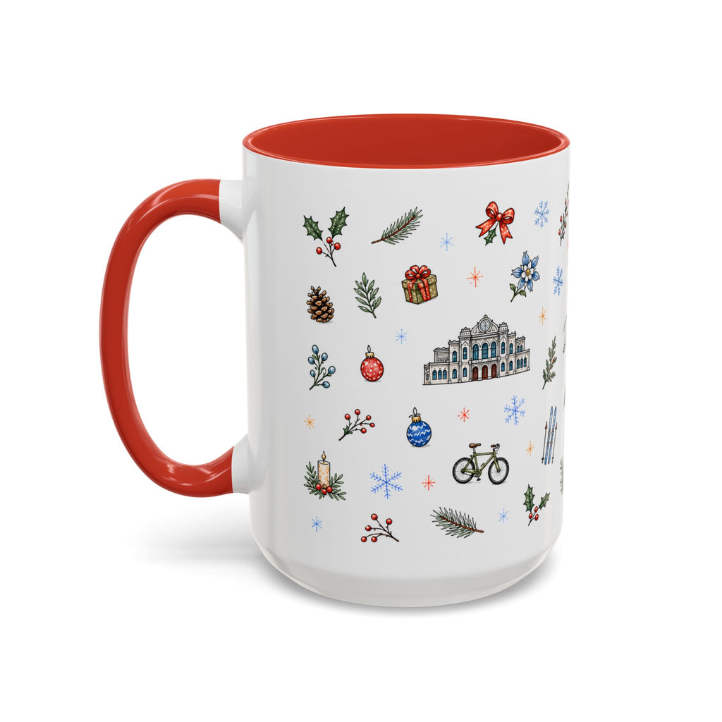 Denver Christmas Mug | Watercolor City Souvenir, Holiday Travel Gift (11oz/15oz)