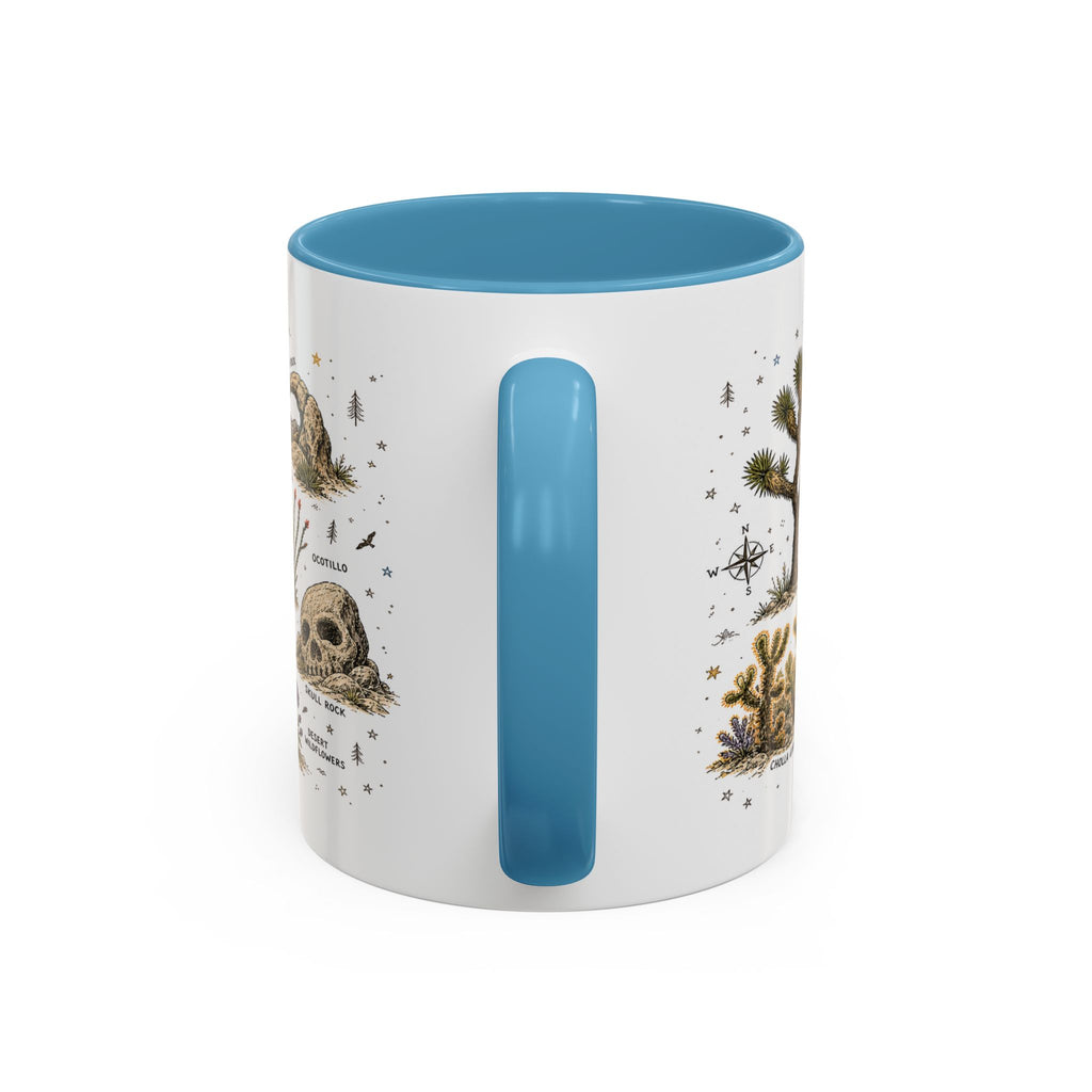 Joshua Tree Coffee Mug | National Park Desert Camping Gift | Accent Color Ceramic 11oz 15oz