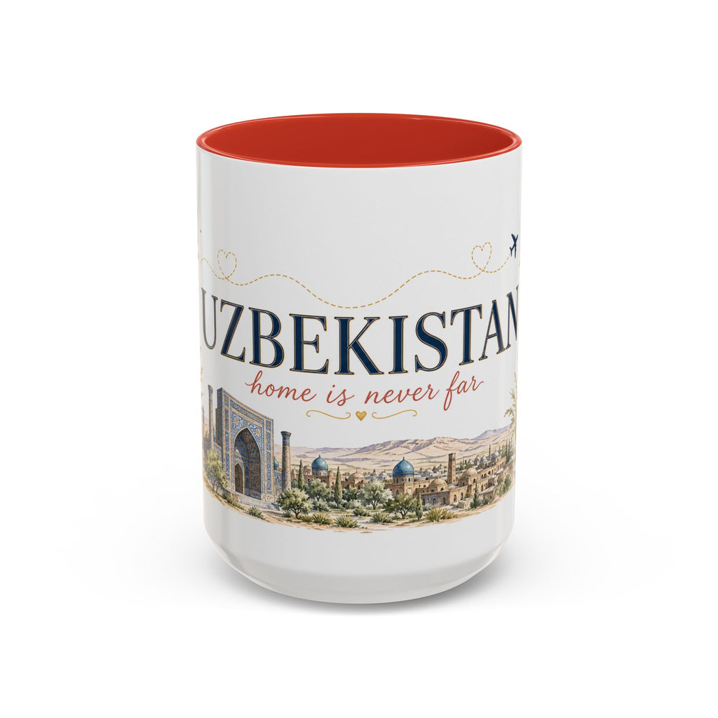 Uzbekistan Home Country Mug | Moving Away Gift | Long Distance Friendship | 11 oz 15 oz Accent Mug