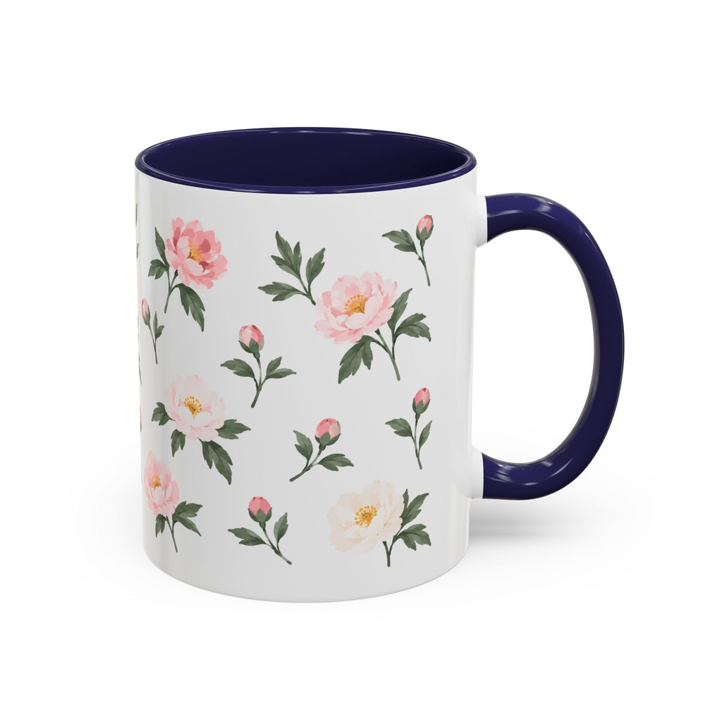 Indiana Peony Mug, State Flower Floral Coffee Cup, 11oz Botanical Gift