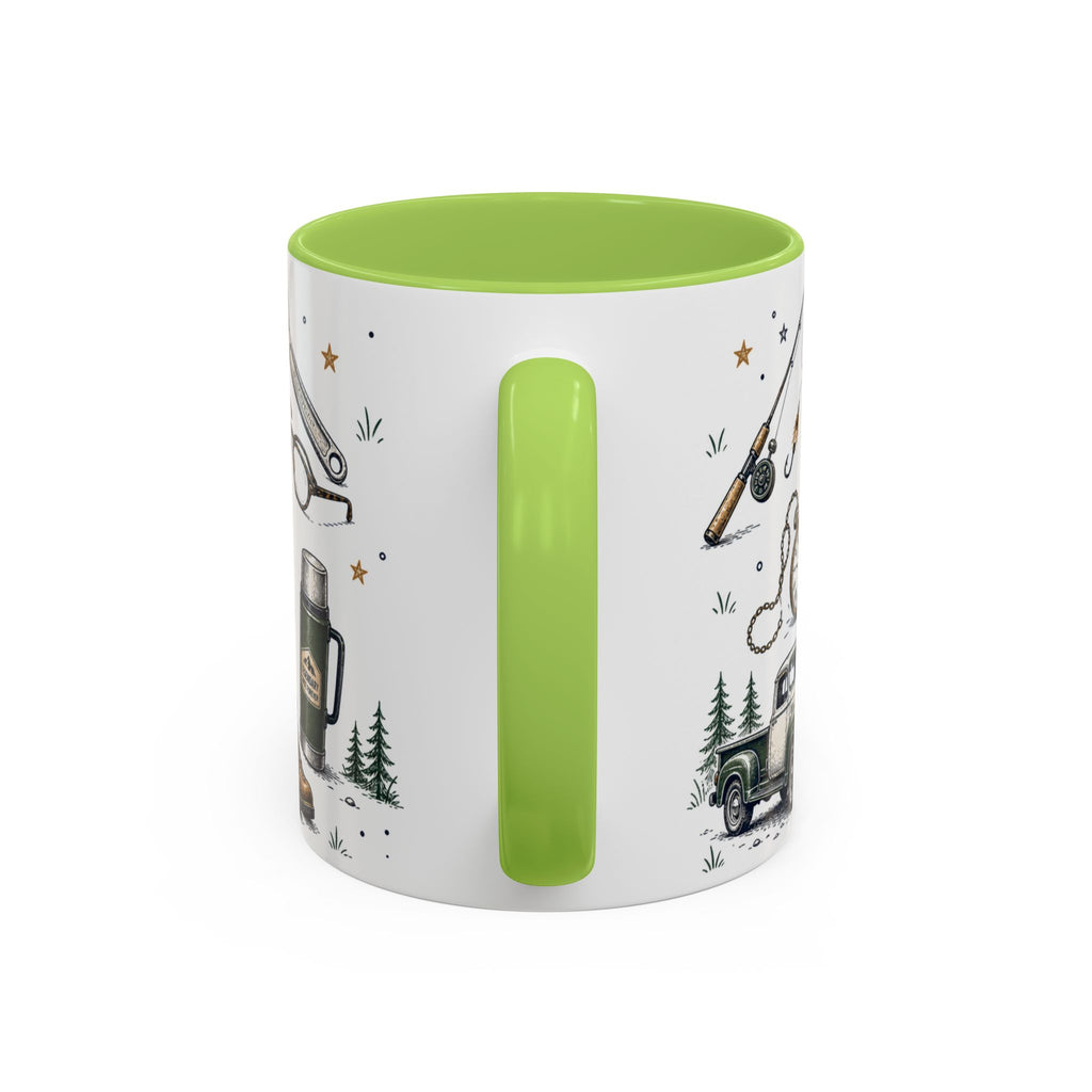 Grandpa The Legend Coffee Mug | Gift From Grandkids | Accent Color Ceramic 11oz 15oz