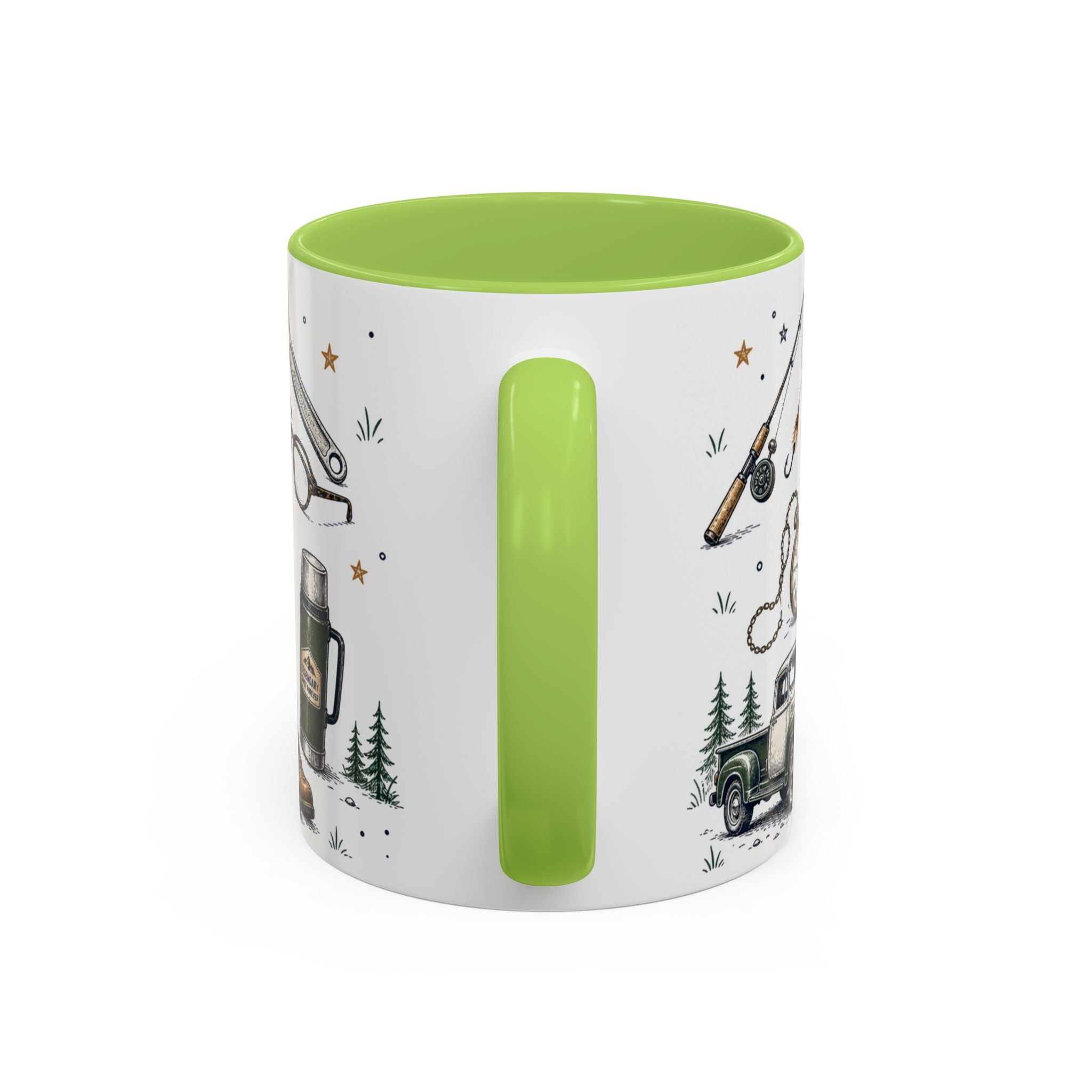 Grandpa The Legend Coffee Mug | Gift From Grandkids | Accent Color Ceramic 11oz 15oz