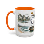 Da Nang Coffee Mug | Vietnam Travel Souvenir | Vintage Illustrated City Gift | 11 oz 15 oz Accent Mug