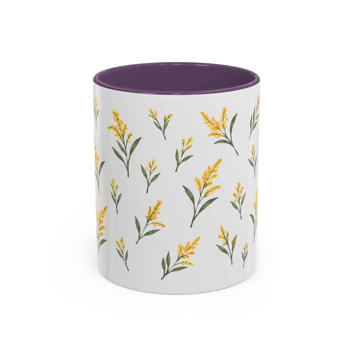 Nebraska Goldenrod Mug, State Flower Floral Coffee Cup, 11oz Botanical Gift