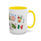 Cancun Coffee Mug | Postage Stamp Collage Mug | Travel Souvenir Accent Cup 11oz 15oz