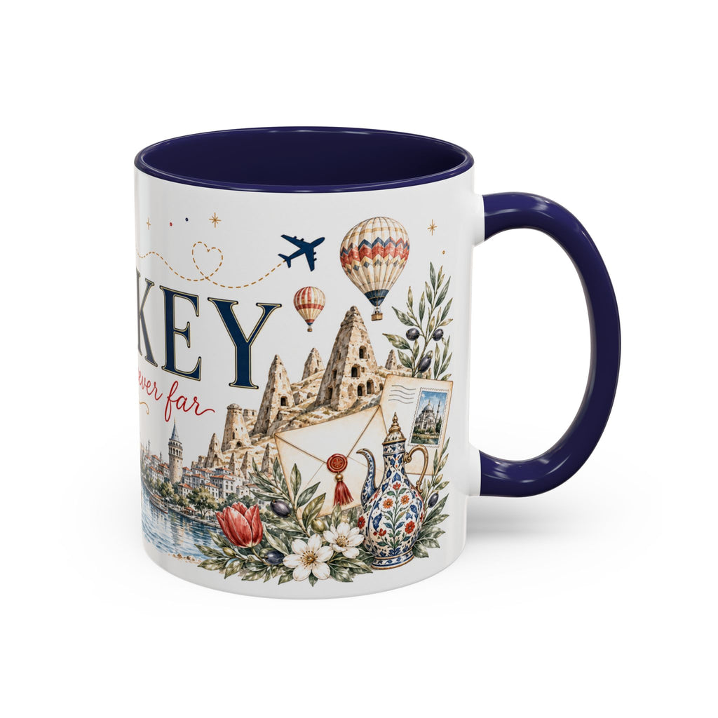 Turkey Home Country Mug | Moving Away Gift | Long Distance Friendship | 11 oz 15 oz Accent Mug