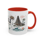 Bali Coffee Mug | Indonesia Souvenir Travel Gift | Accent Color Ceramic 11oz 15oz
