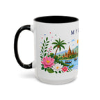 Myanmar Coffee Mug | Travel Souvenir Accent Mug | Place Gift Ceramic Cup 11oz 15oz