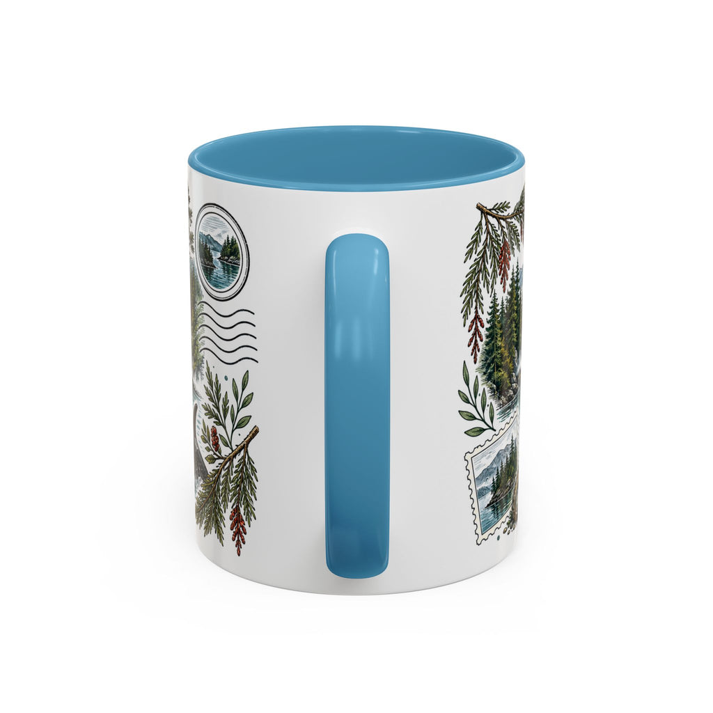 Queen Charlotte Sound Coffee Mug | Travel Destination Souvenir Gift | Accent Color Ceramic 11oz 15oz