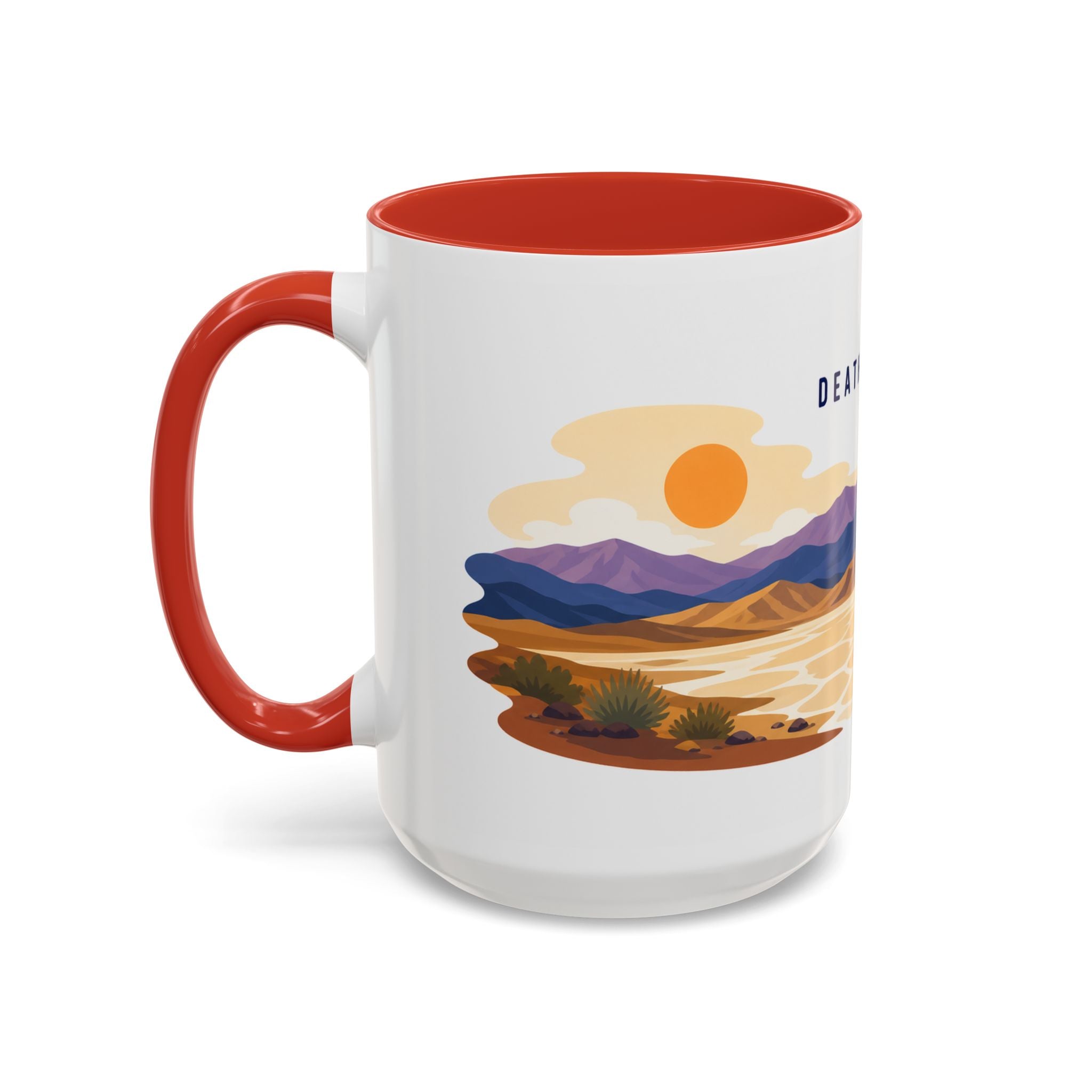 Death Valley National Park Coffee Mug | Solid Color Block Park Souvenir | 11oz 15oz Accent Mug