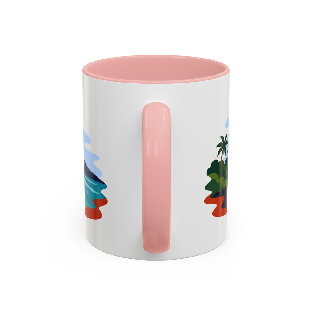 Hawaii Volcanoes Coffee Mug | Travel Destination Souvenir Gift | Accent Color Ceramic 11oz 15oz