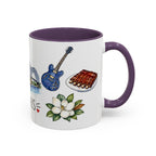 Memphis Illustrated Travel Mug | City Souvenir Accent Coffee Mug | 11oz 15oz Ceramic Cup