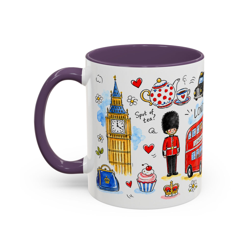 London Travel Mug | European City Souvenir Accent Coffee Mug | 11oz 15oz Ceramic Cup
