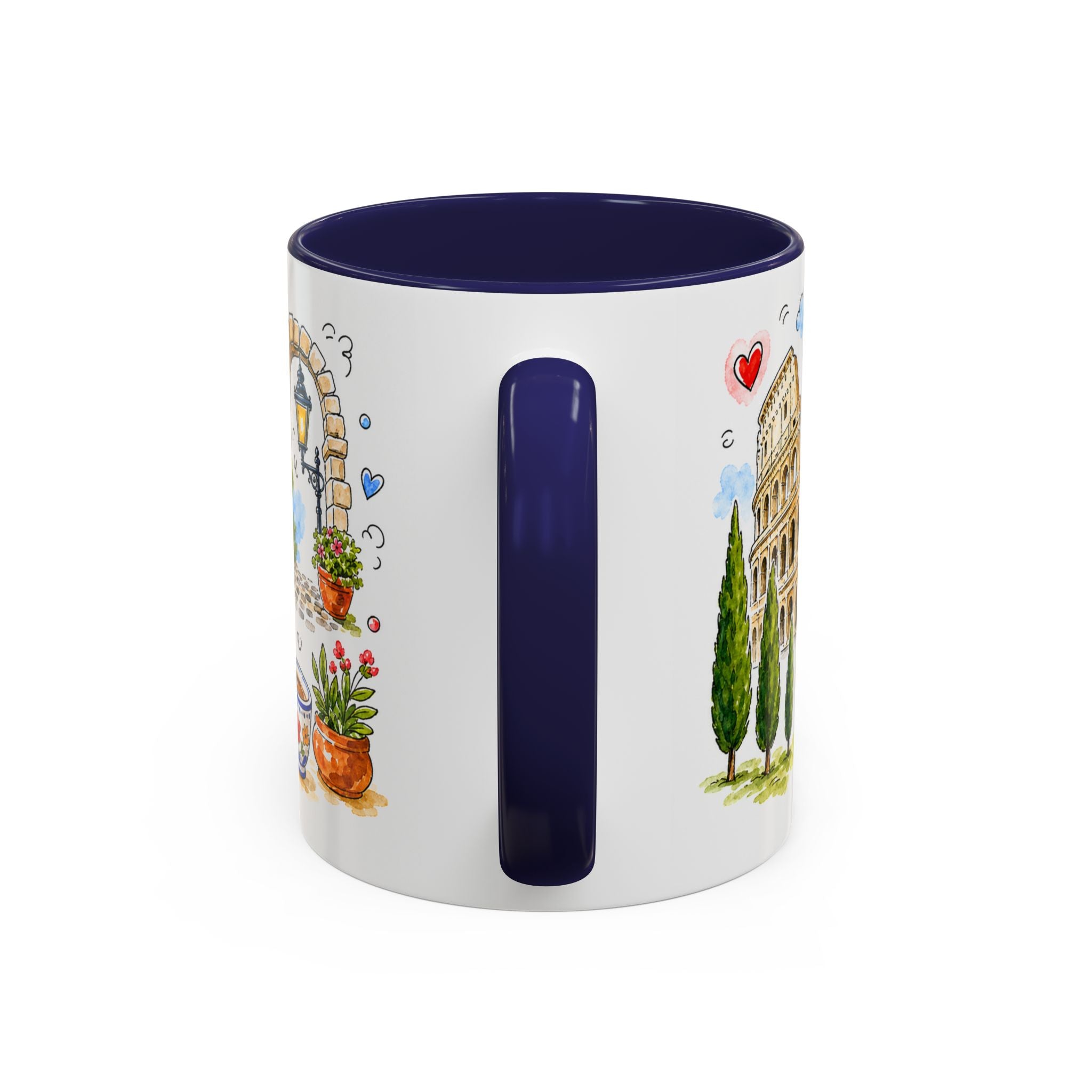 Rome Travel Mug | European City Souvenir Accent Coffee Mug | 11oz 15oz Ceramic Cup