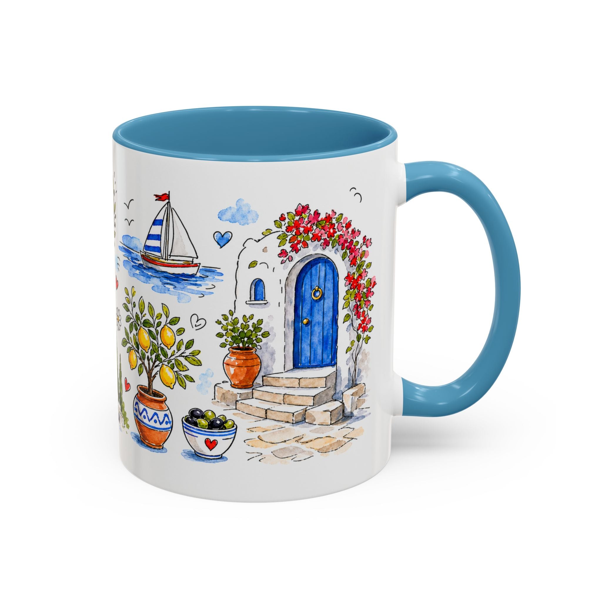 Athens Travel Mug | European City Souvenir Accent Coffee Mug | 11oz 15oz Ceramic Cup