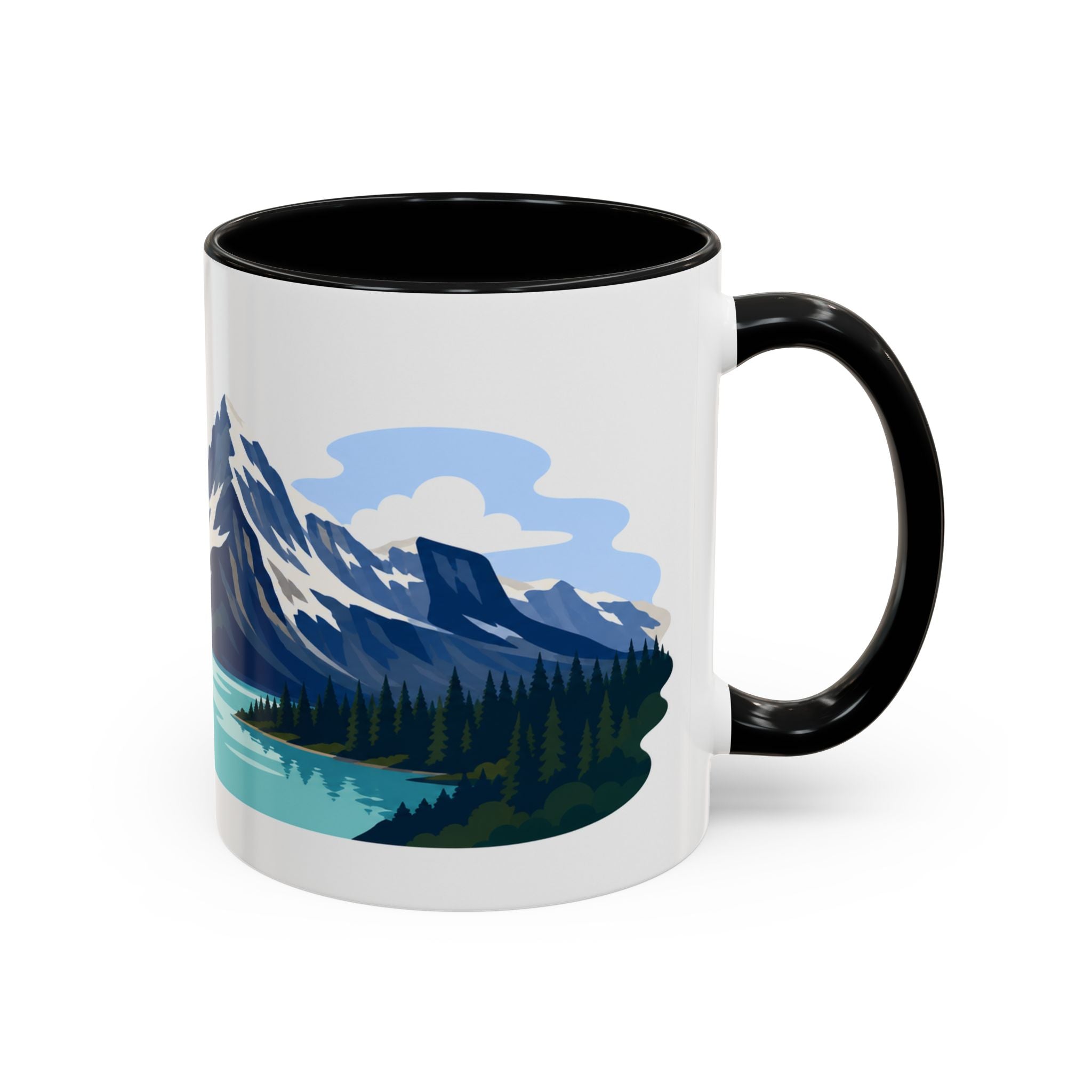 Glacier National Park Coffee Mug | Solid Color Block Park Souvenir | 11oz 15oz Accent Mug