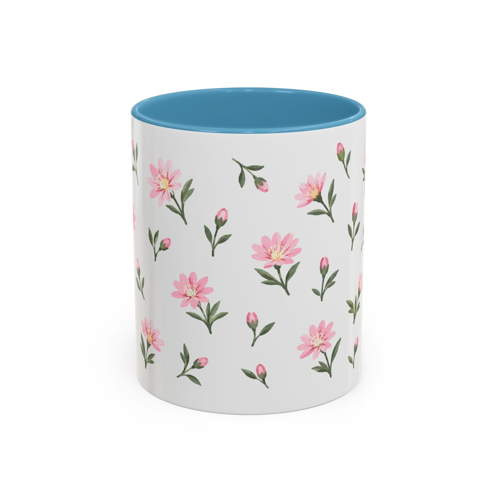 Montana Bitterroot Mug, State Flower Floral Coffee Cup, 11oz Botanical Gift