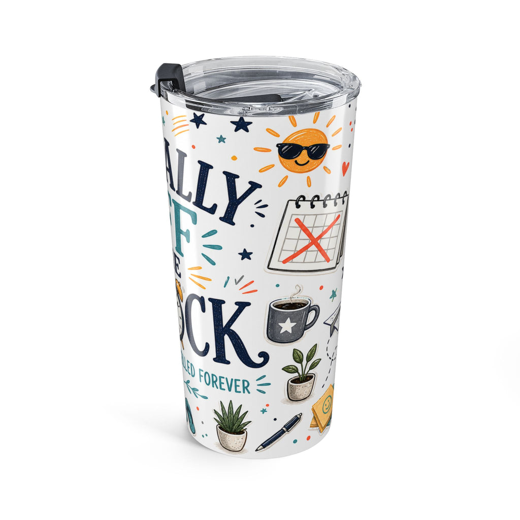 Officially Off The Clock 20oz Tumbler | Funny Retirement Gift | Insulated Stainless Steel Travel Cup