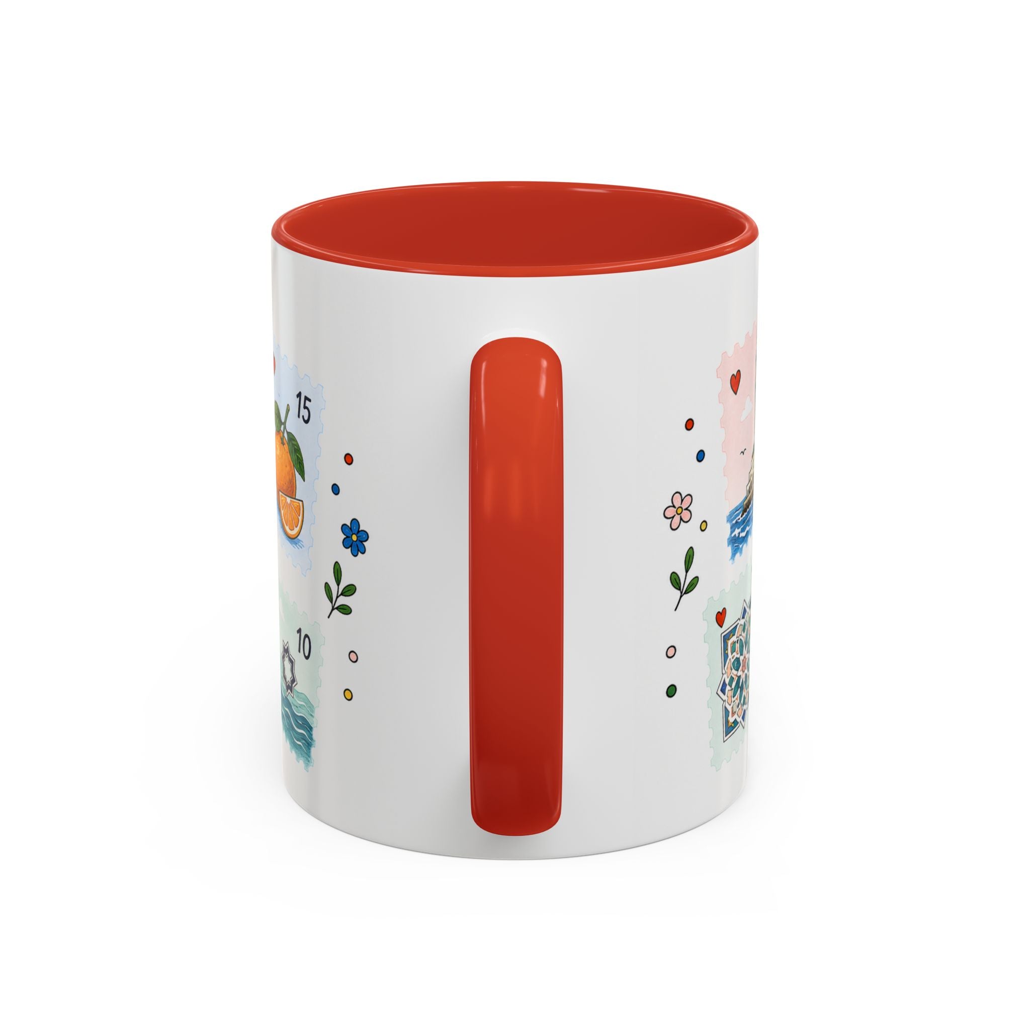 Casablanca Coffee Mug | Postage Stamp Collage Mug | Travel Souvenir Accent Cup 11oz 15oz